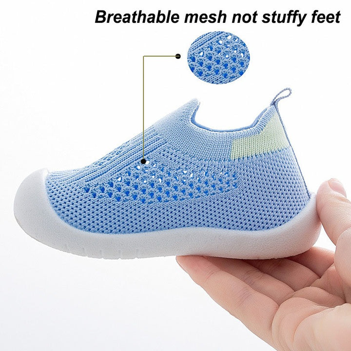 Toddler Breathable Mesh Sneakers – Durable Non-Slip Sole – Comfy Slip-On Shoes for Boys & Girls – Perfect for Autumn Playtime