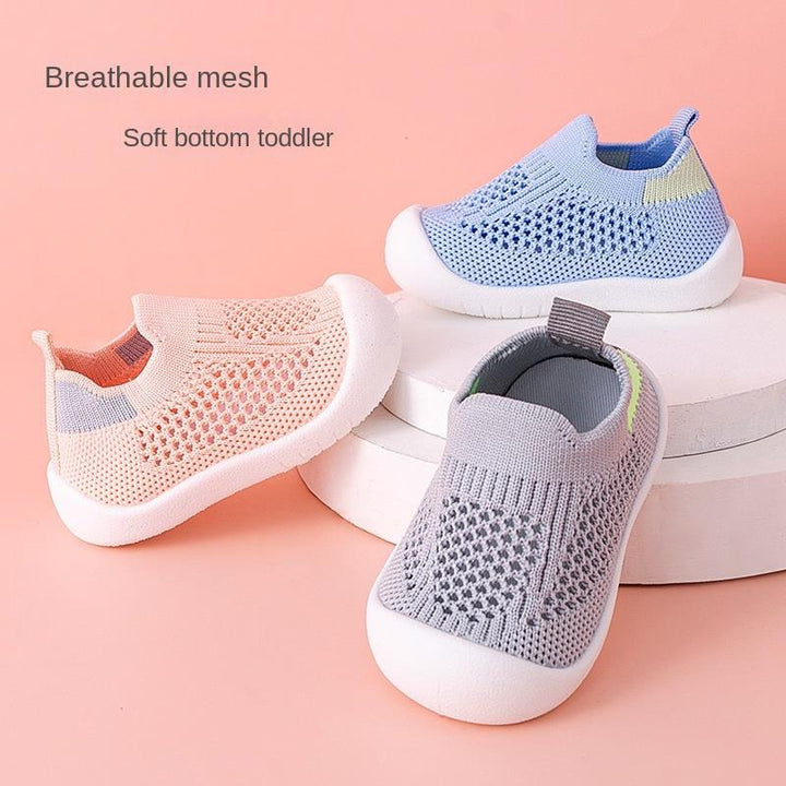 Toddler Breathable Mesh Sneakers – Durable Non-Slip Sole – Comfy Slip-On Shoes for Boys & Girls – Perfect for Autumn Playtime