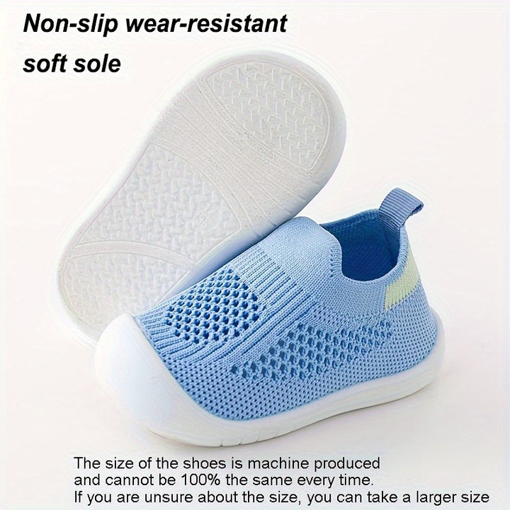 Toddler Breathable Mesh Sneakers – Durable Non-Slip Sole – Comfy Slip-On Shoes for Boys & Girls – Perfect for Autumn Playtime