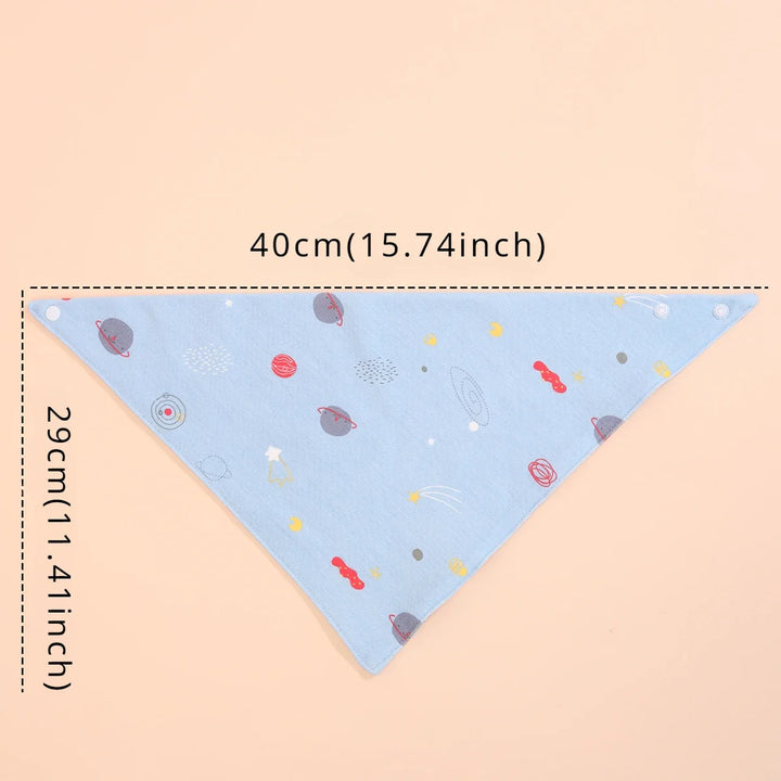 5pcs Baby Saliva Towel Triangle Scarf Pure Cotton Bandana Waterproof Bibs Newborn Boys Girls Absorbent Cloth Bib Saliva Scarf