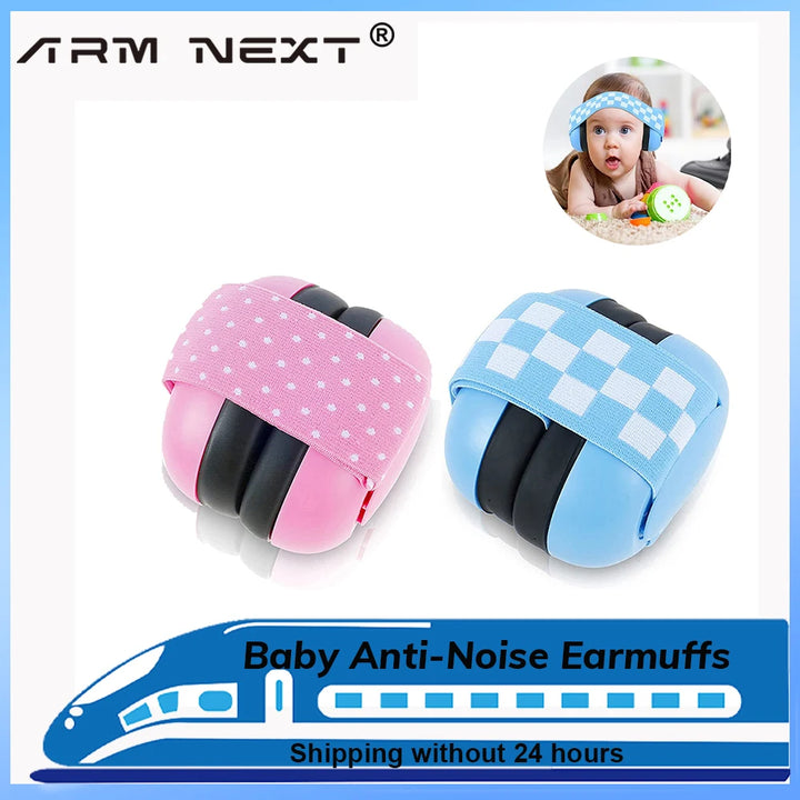 Baby Anti-Noise Earmuffs Elastic Strap Hearing Protection Safety Ear Muffs Kids Noise Cancelling Headphones Sleeping Child